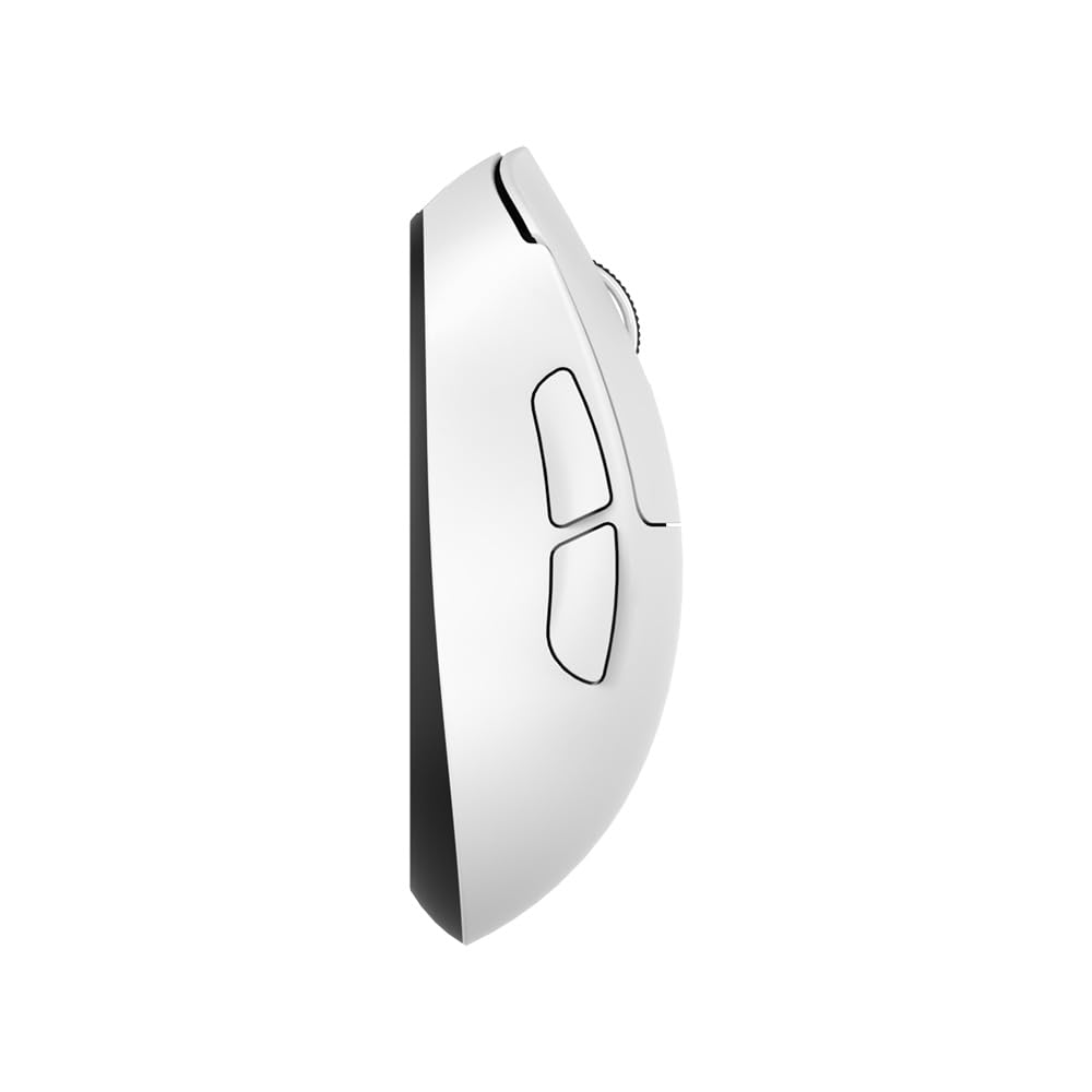 Teevolution Terra Pro White Wireless Ergonomic Gaming Mouse with 8K PAW3950 Dongle, Sensor, Weight 49g±2g