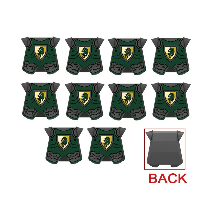 MOC Medieval Building Blocks Soldier Figures Weapons Accessories Armor Shield Flag Transport Ox Horse Mini Brick Toy Gift X010