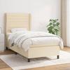 3128002 vidaXL Divan Bed with Mattress Cream 80x200 Cm Fabric
