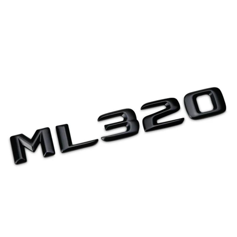 3D ABS Black Car Rear Trunk Badge Sticker Emblem ML300 ML320 ML350 ML400 ML500 Logo For Mercedes-Benz W166 W163 W164 Accessories FF72