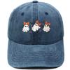 New bow ghost embroidery retro baseball cap Halloween European and American men's and women's casual sunshade dad hat