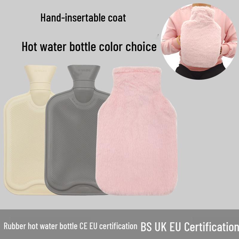 Explosion-Proof Hot Water Bottle: Rubber Design for Stomach and Feet, Long-Lasting Warmth