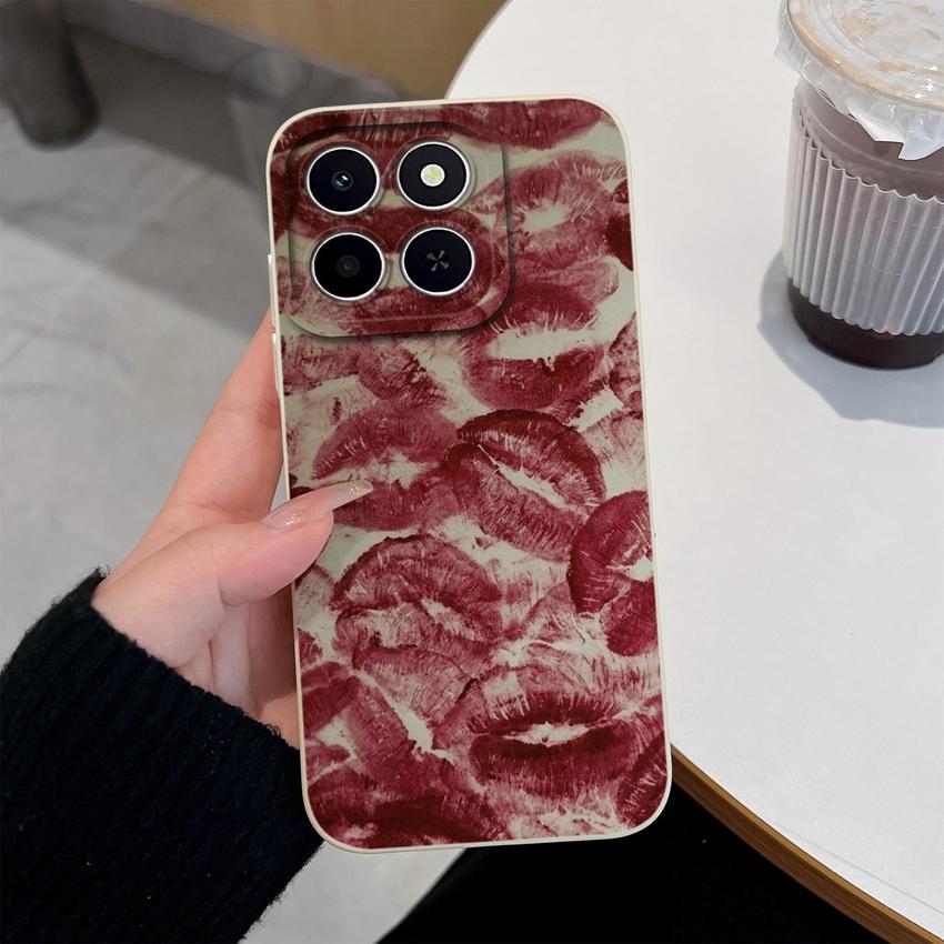 Для Huawei Honor X6C X7C 400 Pro Lite Чехол для телефона Милые розовые облачные узоры Жидкий силикон Недавно обновленные Противоударные Защитные чехлы Для Huawei Чехол