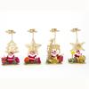 Metal Snowflake Santa Claus Candlestick Stand Candle Holder Christmas Ornament Candle Pillar