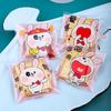 100Pcs Mini Cartoon Cat Packaging Bag, Baking Snack Self-Adhesive Bag, Cartoon Cat Biscuit Cookie Packaging Bag