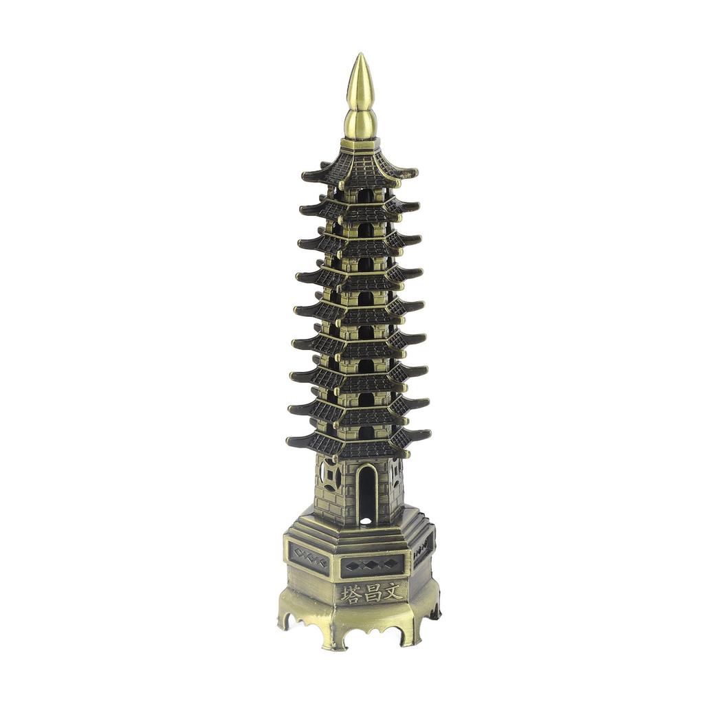 Chinese WenChang Tower Model Miniature Tower Ornaments Home Desktop Decor