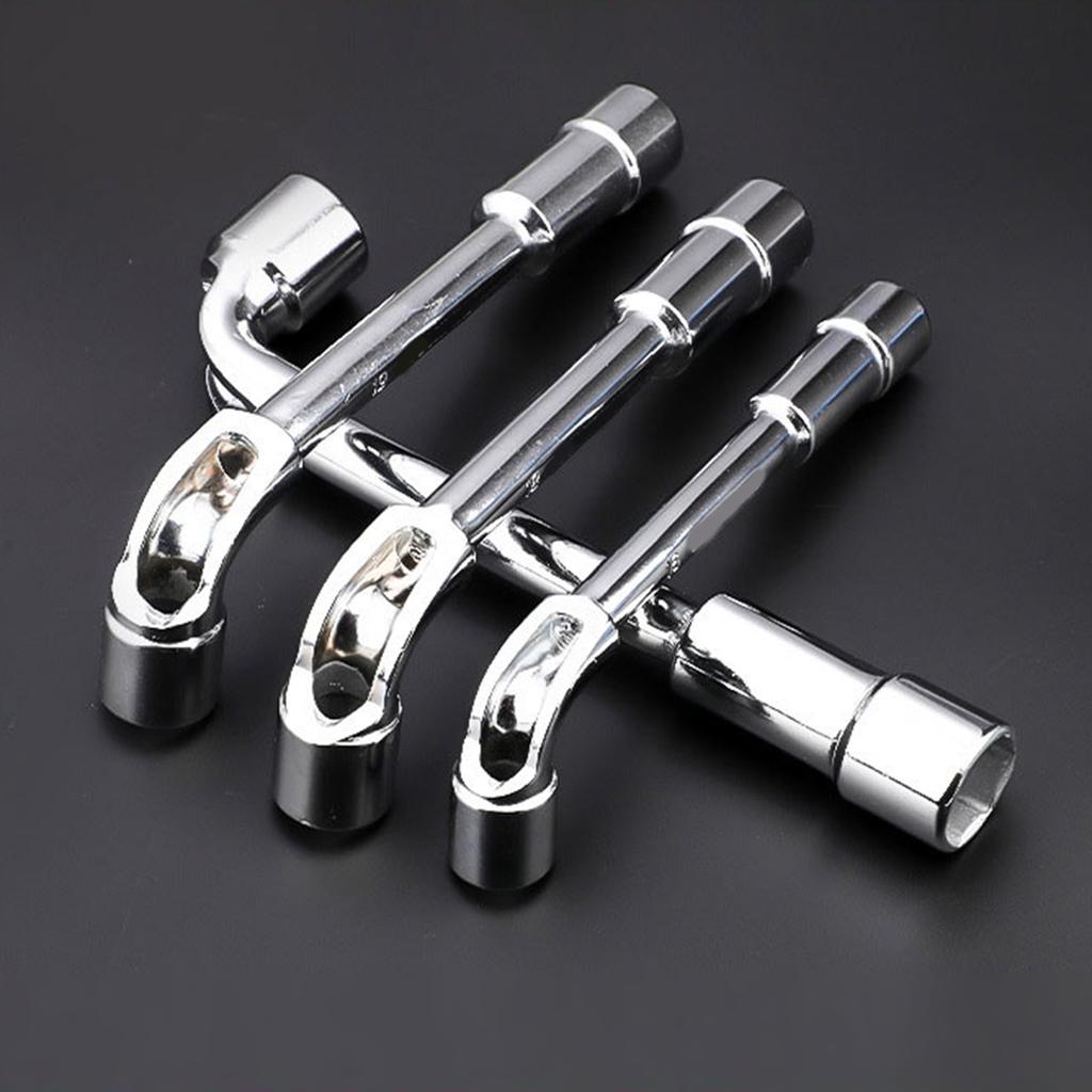 L Shaped Angled Hex Socket Wrench Steel Double Ended Elbow Tubular Socket Spanner for Mechanic Repair Tool 6/8/10/12mm