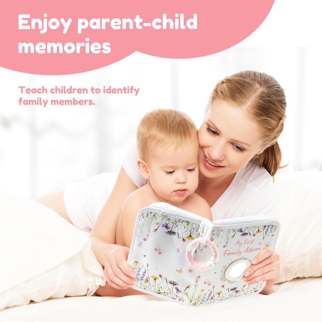 Super Soft Baby Commemorative Handbook with Hook Can Hold 17 Photos to Record Baby's Growth Photo Commemoration