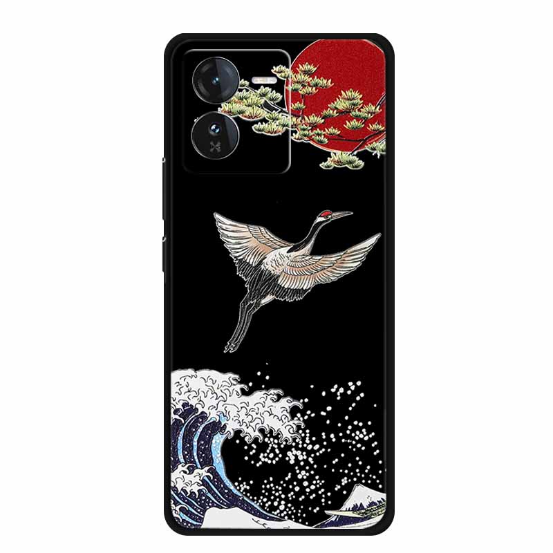 3D Тисненый Чехол Для Vivo iQOO Z9 x Чехол Для Телефона Ударопрочный Черный Силикон Мягкая Задняя Крышка Для Vivo iQOO Z9x Y37 Pro Чехол Z 9 x Capa