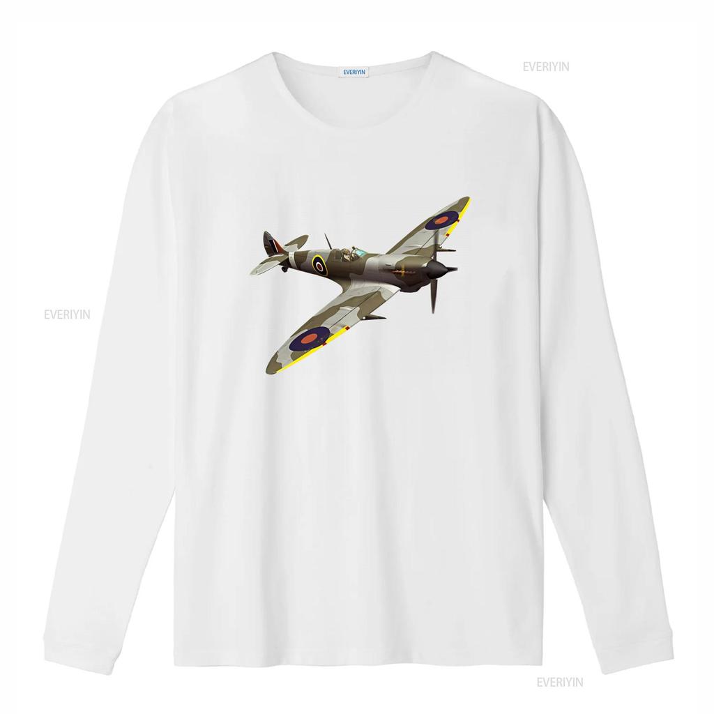 Винтажная мужская хлопковая футболка Supermarine Spitfire, летающая в одиночку. Ретро-дизайн с изображением военной авиации. Удобный крой. Идеально для