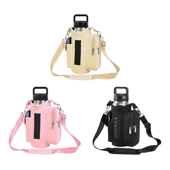 Магнитная сумка для бутылки с водой для спортзала, сумка для чайника с двухсторонним отделением, регулируемый ремень, сумка-слинг для фитнес-принадлежностей