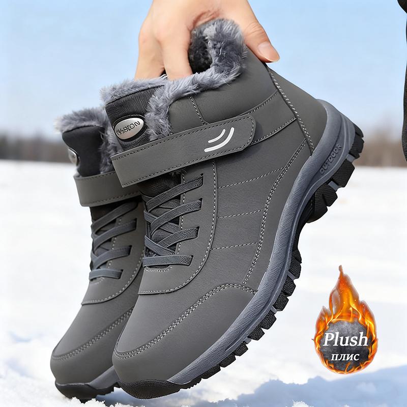 Мужские ботинки Бренд Обувь для скалолазания Мужская Спортивная на открытом воздухе Хлопок Oes Зимняя Подкладка из флиса Высокий верх Толстая подошва Скалолазание Повседневные Теплые ботинки