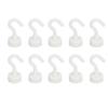 10Pcs Magnetic Hook Set White Heavy Duty ABS Compact Hooks for Refrigerator Microwave 11lb