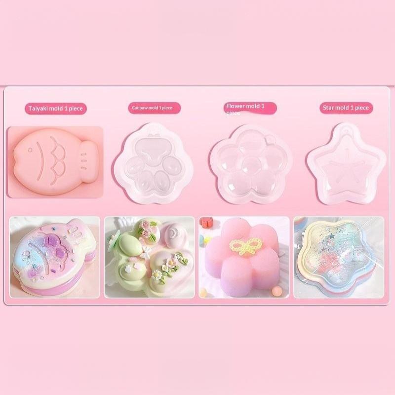Reusable Liquid Silicone Mold Maker 1 Set Non-Stick for DIY Taba Art Crafting Resin Jewelry Molding Decompression Gift