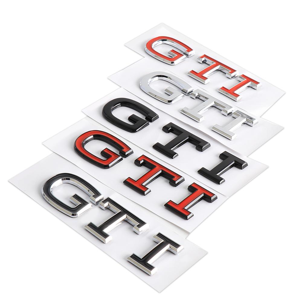 AABIN1 3D ABS GTI Emblem Car Body Tail Trunk Decoration Stickers Auto Accessories For Volkswagen VW Golf Polo Beetle Passat T-ROC Caddy