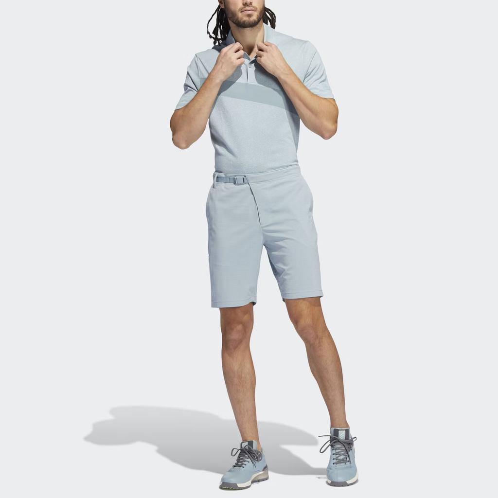 Adidas Adicross Golf Однотонная Повседневная Футболка-поло Мужская Футболки-поло Светло-голубой HA0592