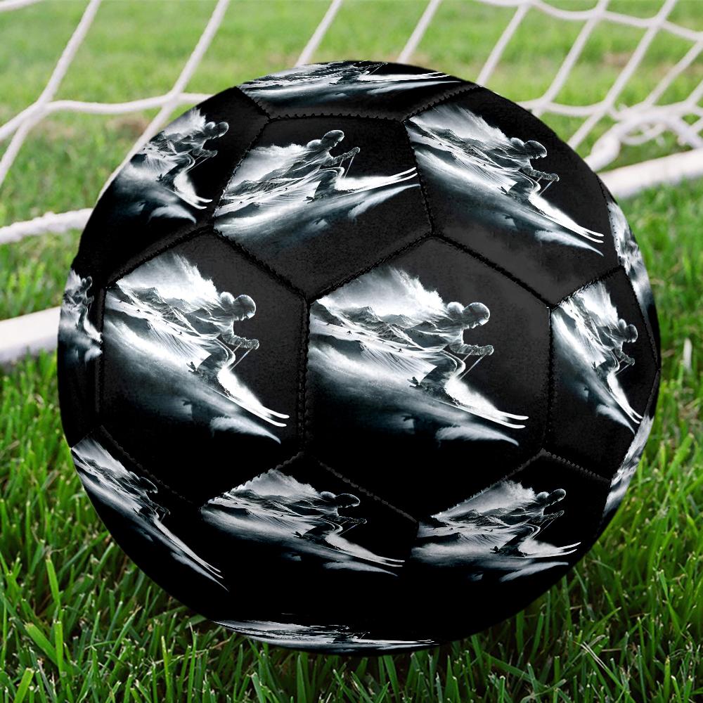 ski Theme Size 5 Soccer Ball, Suitable for Both Indoor and Outdoor Matches, a Gift Suitable for Everyone.
