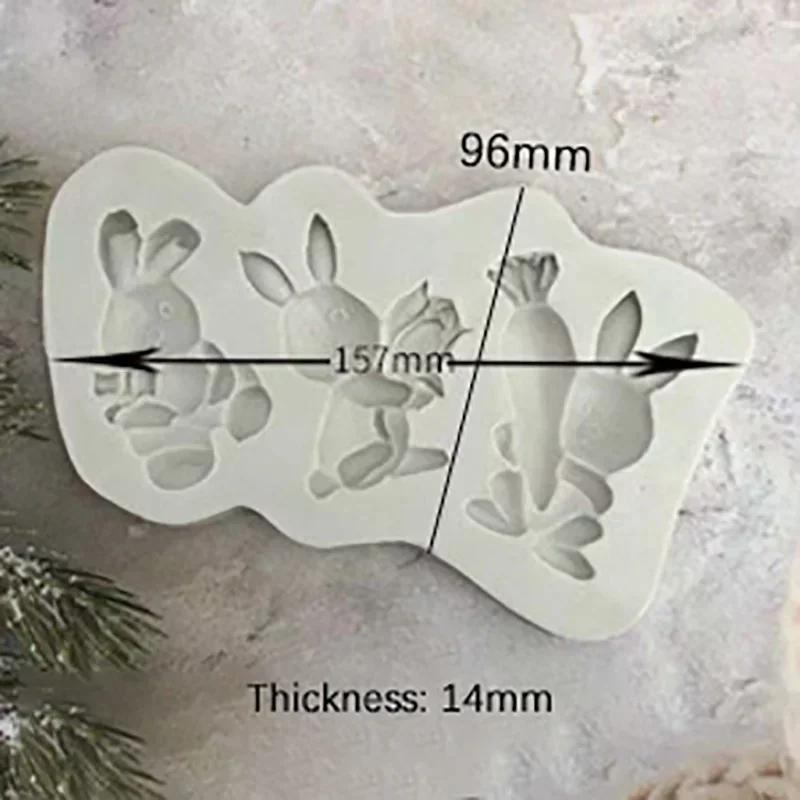 Diy Handmade Creative Molds Easter Party Decorate Rabbit Carrot Easter Eggs Silicone Mold Chocolate Cookies Baking Moulds Tools