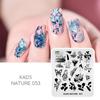 Nail Art Stamping Plates Nature 053 Butterfly Flower Fox Leaf Designs DIY Manicure Templates Transfer Pattern