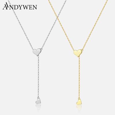 Женское регулируемое ожерелье-цепочка из стерлингового серебра 925 пробы с сердцем любви, ювелирные украшения на день рождения для мамы на день Святого Валентина