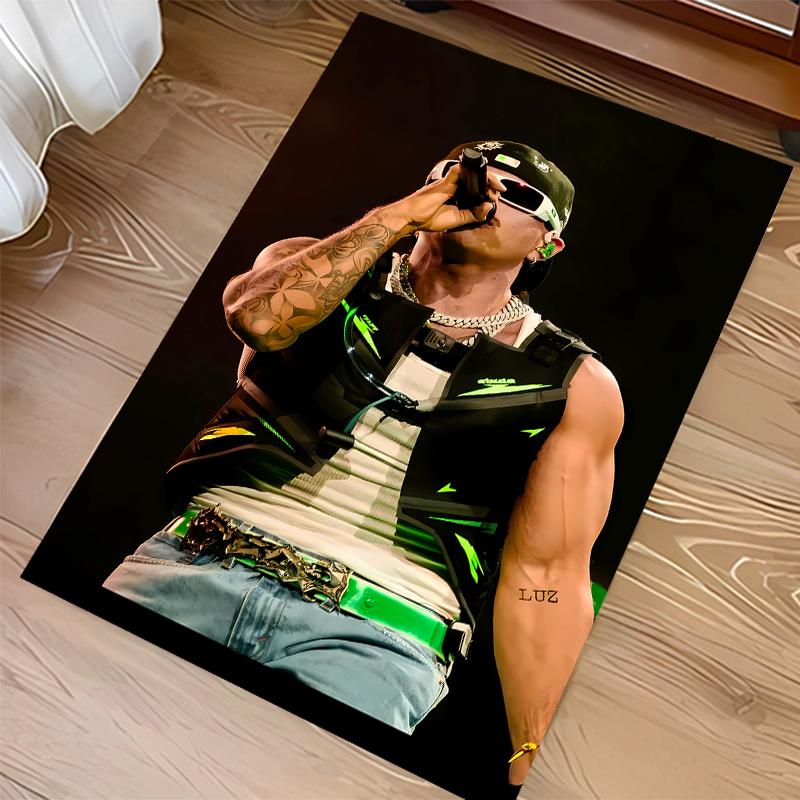1pc feid Print Area Rug - Soft, Washable Non-Slip Indoor Mat for Office Chairs, Living Room, Home Office Decorative Rug