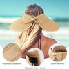 Straw Hat Women Foldable Visor Hats,Sun Visors for Women Wide Brim Straw Ponytail Summer Beach Hat