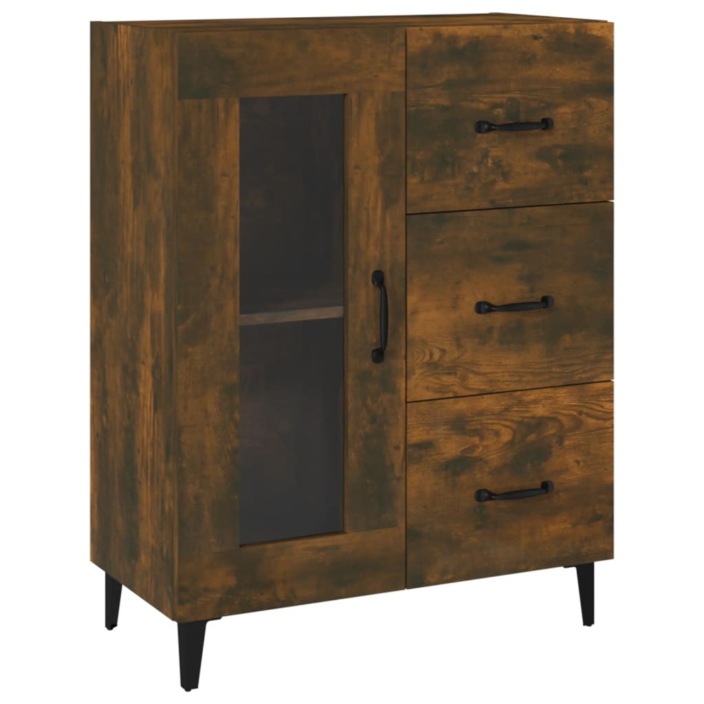 Sideboard Smoked Oak 69.5 x 34 x 90 cm Wood Based Panel