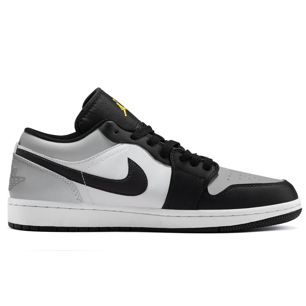 Jordan 1 Abrasion Resistant Low top Vintage Basketball Shoes Unisex Black Gray 553558-043(Team973-)