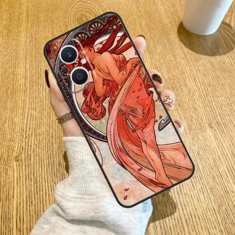 Alphonse Mucha Art Case For OPPO Find X2 X3 Neo Lite X6 X5 Pro Reno 8T 7 3 2Z 4Z 5Z 5 6 8 4 Lite Back Cover