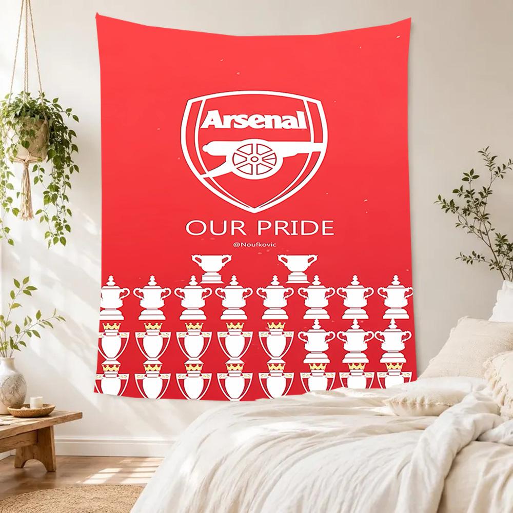 Arsenal Wall Tapestry Psychedelic Art Perfect for Living Room Balcony Studio Wall Four Seasons Hand Painted Style Perfect Gift for Dorm Roommate