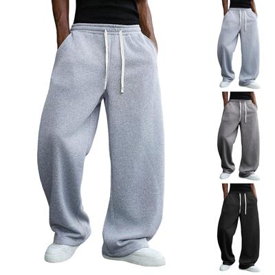 Мужские мешковатые флисовые спортивные штаны, повседневные брюки, эластичная талия, для атлетики, тренировок, джоггинга, потники, осень, зима