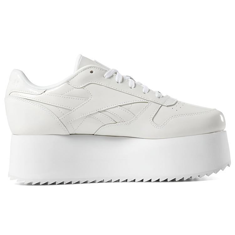 (WMNS) Gigi Hadid x Reebok Classic Leather Triple Thick Sole Casual Skateboarding Shoes White Women's DV4110