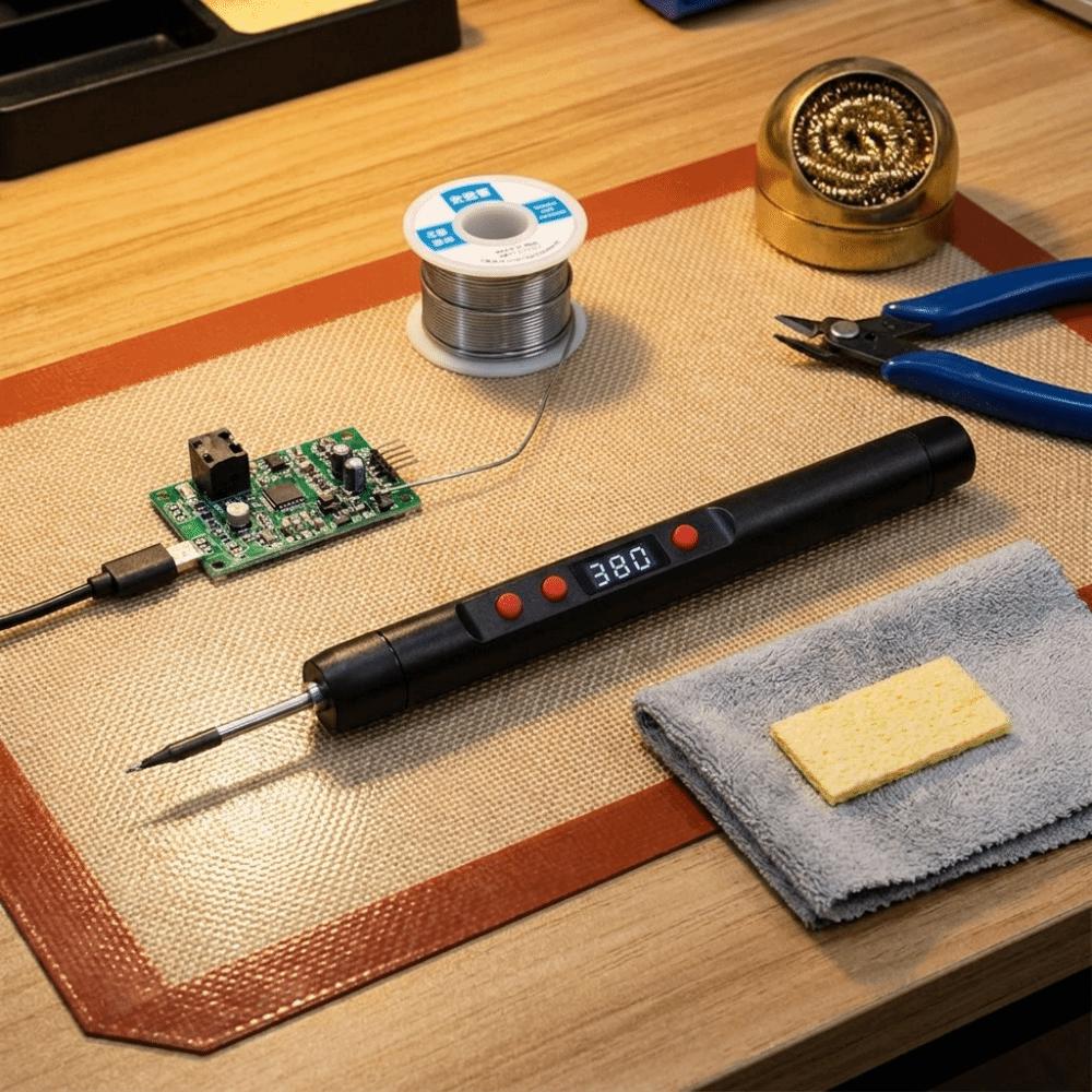 25W Power USB Soldering Iron Lithium Battery Solder Set Adjustable Soldering Iron Outdoor Repair