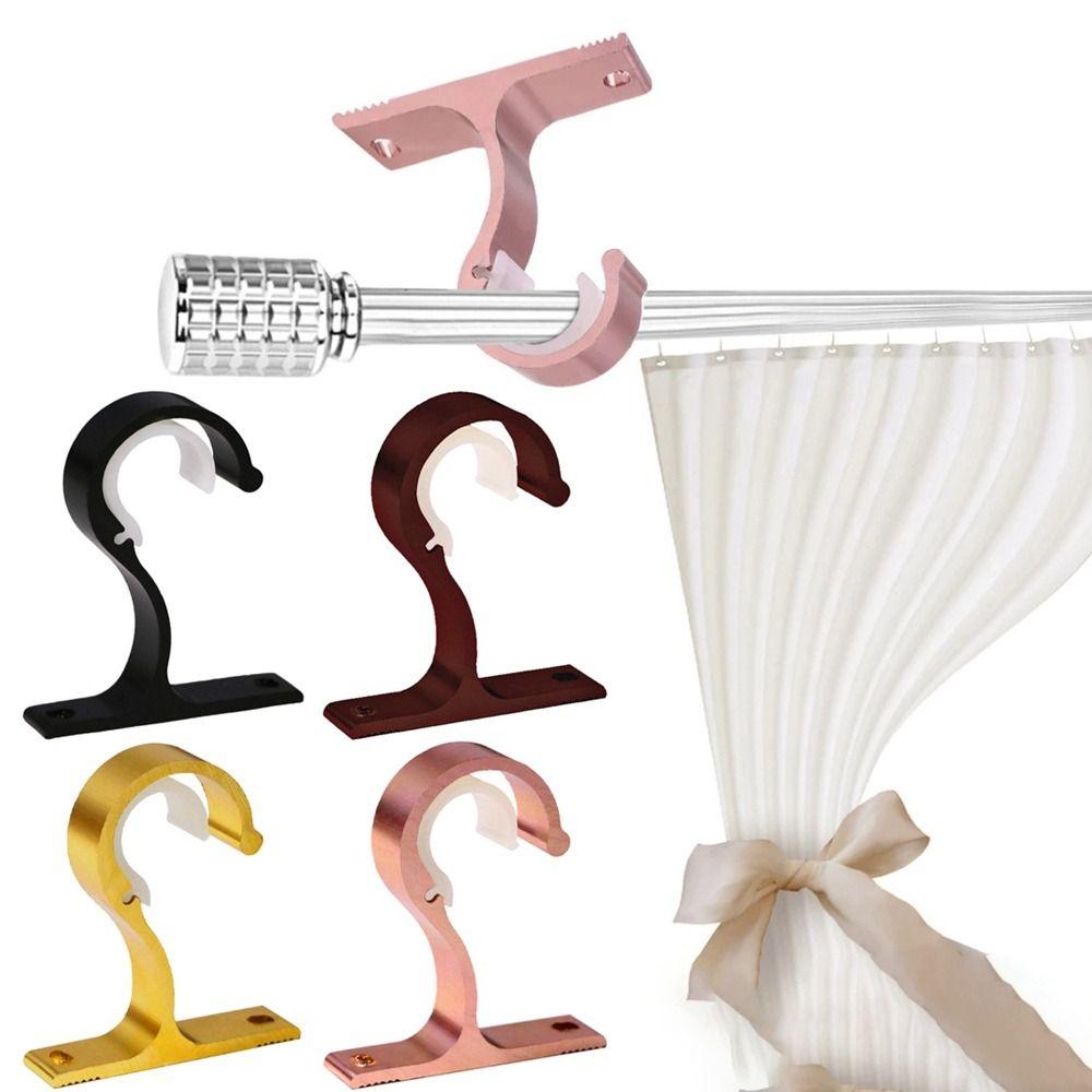 Home Decor Accessories DIY Curtain Rod Holder Drapery Rod Holder Support Rack Curtain Bracket