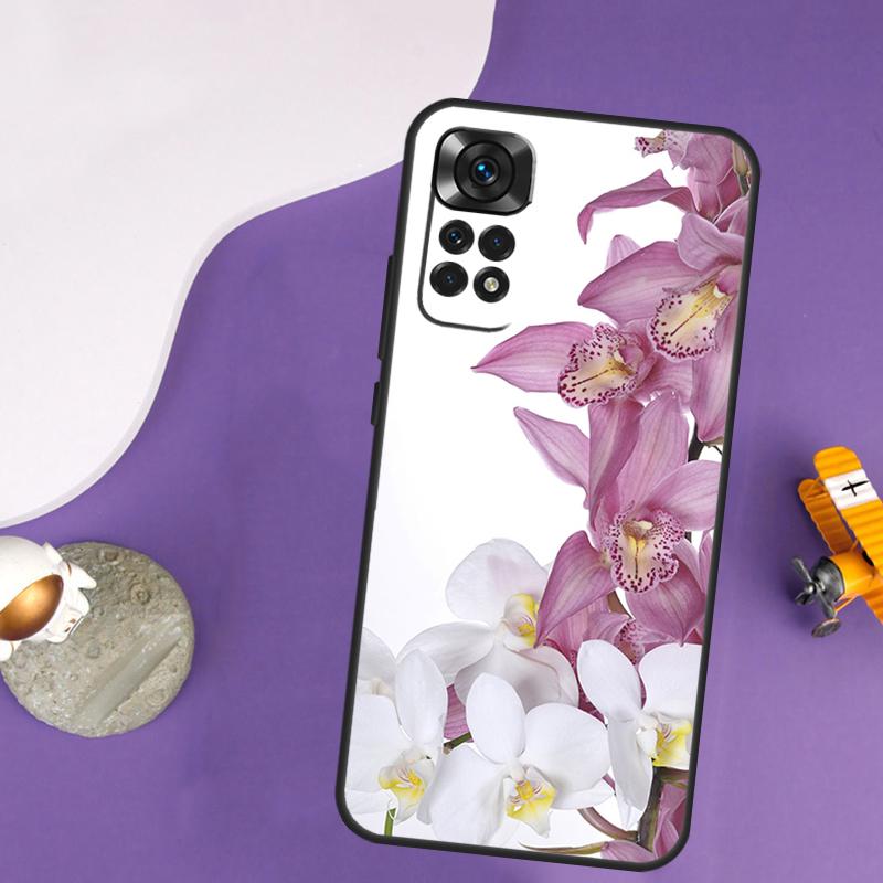Цветной чехол с орхидеями для Xiaomi Redmi Note 14 13 Pro 12 9 10 11 Pro 10S 11S 12S Redmi 14C 13C 10C 12C