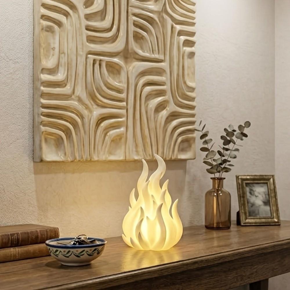 Imitation 3D Printed Light Color Changing Bonfire Lamp Simulation Flame Night Light Courtyard