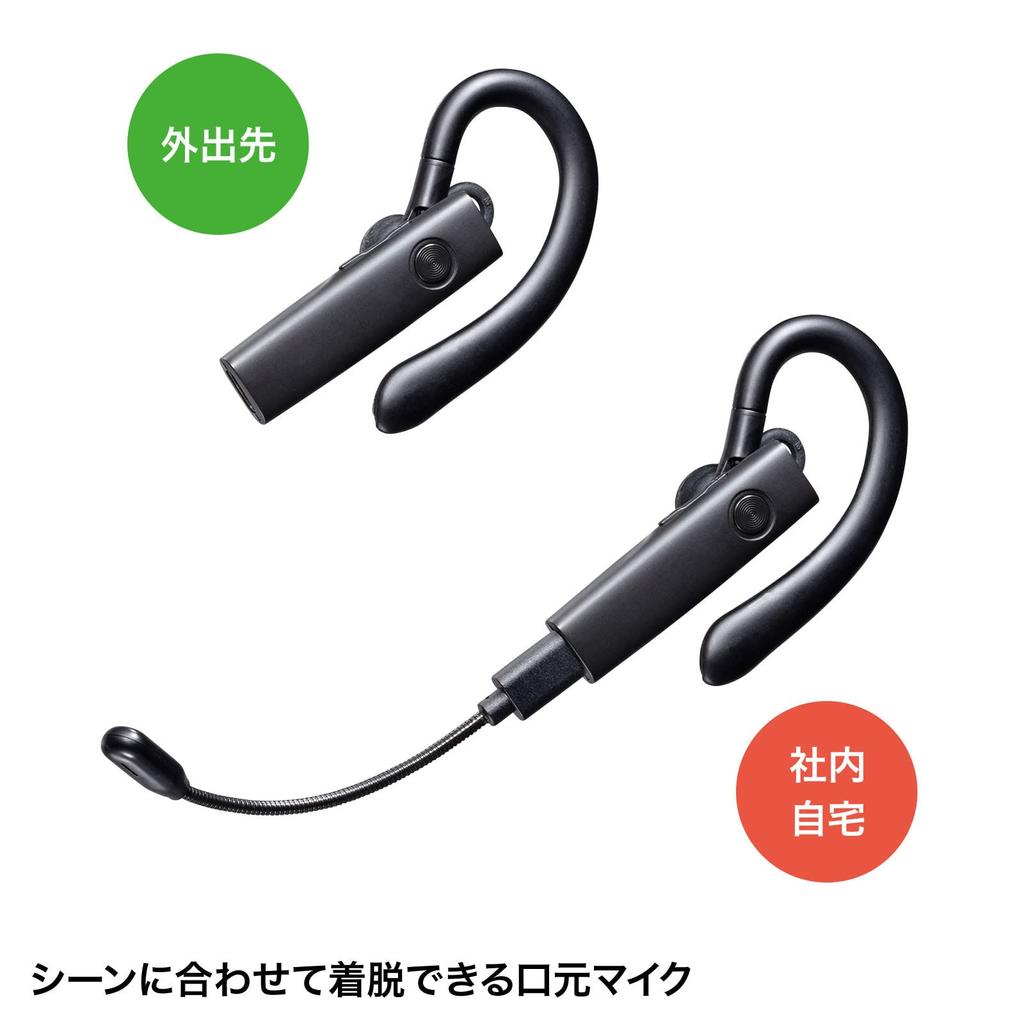 SANWA SUPPLY Bluetooth-гарнитура внешняя Черный Бесплатно (с микрофоном) ММ-BTMH61BK