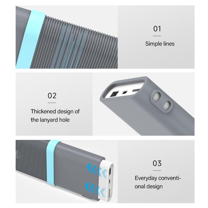 Универсальный Защитный Чехол для Power Bank 100W с Быстрой Зарядкой Гибкий Силиконовый Материал Нескользящий Захват Безопасность