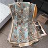 Printed Fashion Imitation Cashmere Scarf Women's Winter Versatile Double-sided Thickened Student Scarf Dual-purpose Shawl Outside