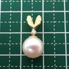 [Used] K18 Akoya pearl/pearl diamond pendant top/j16-22