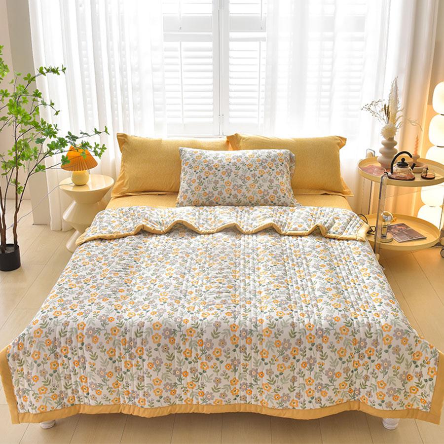 Summer Thin Comforter Soft Air-Conditioned Four Season Comforter Machine Washable Single Double Blanket Ultrasonic Quilted Quilt