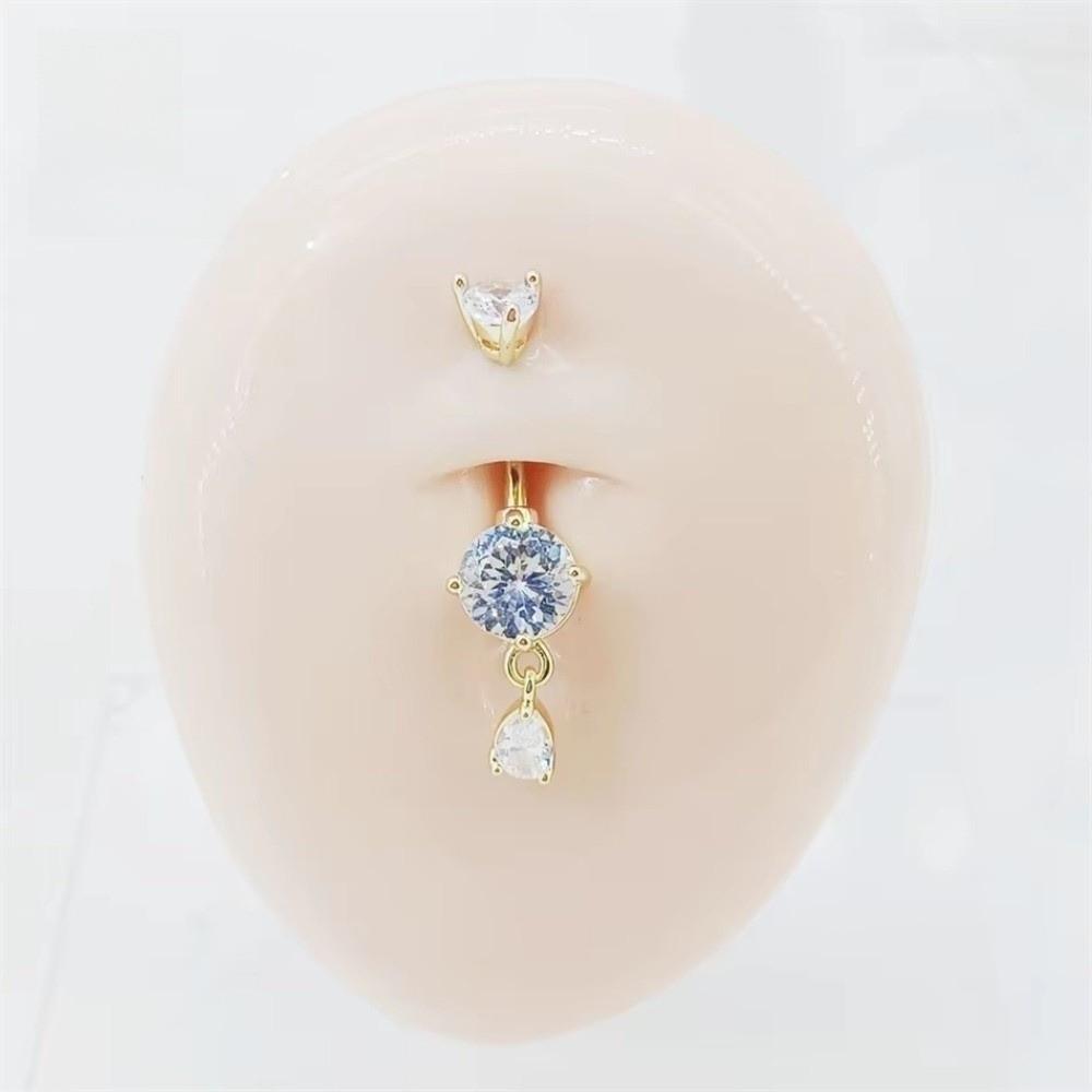 Teardrop Shape Navel Ring Crystal Belly Piercing Jewelry Fashion Belly Button Rings  Daily