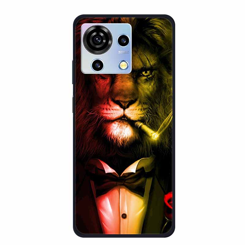 For ZTE V50 Vita Phone Case TPU Soft Back Cover Cartoon Luxury Silicone Phone Cases for ZTE Blade V40 V 40 50 Vita Animal Funda