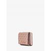 Michael Kors Кошелек Jet Set Travel со средней молнией, маленький, сsignature MK, цвет Rose Gold 35h1rtvz