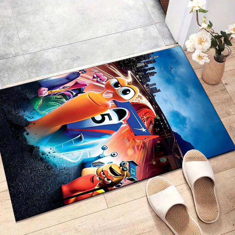 1pc TURBO (2) Design Printed Area Rug Carpet for Bedroom Living Room Home Decor Rugs Mat Non Slip Mat Rug for Bedside