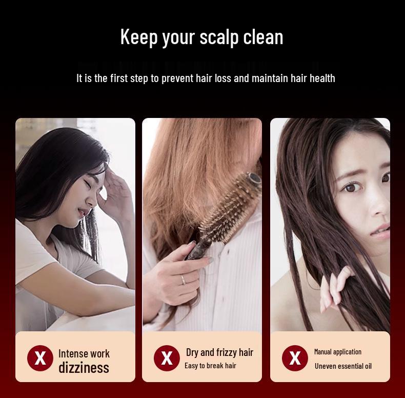 Массажная расческа для роста волос с красным светом, лазером, микротоком EMS и вибрацией