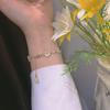 Женский браслет, маленький искусственный жемчуг, Золотая удлинительная цепочка, элегантный темпераментный сплав, белые цветы, очаровательный женский браслет, модные украшения