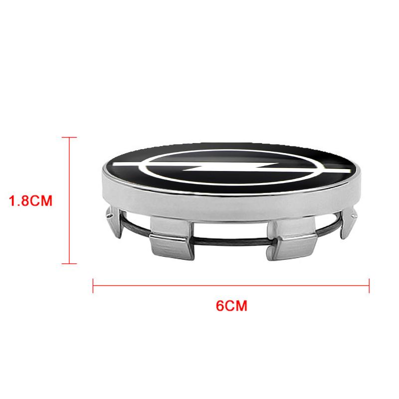 4Pc 56mm 60mm Car Wheel Center Hub Cap For Opel Astra Grandland Corsa Mokka Frontera Insignia Zafira Rim Cover Sticker Accessory HT2