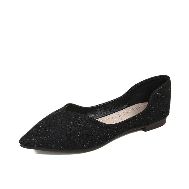 Модная женская обувь на плоской подошве, летняя новинка, туфли-лодочки с острым носком, повседневная обувь, модные универсальные туфли-дуду, женские, большие размеры 34-43