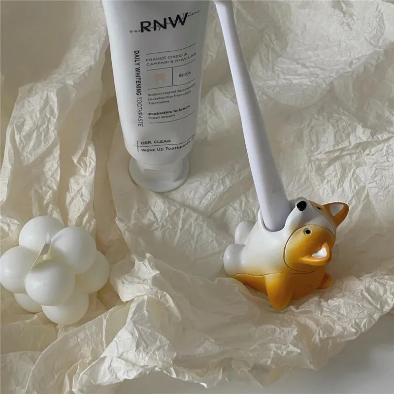 Креативный держатель для зубных щеток в виде мультяшного животного Ins Style, милый детский держатель для зубов в ванной, украшение для стеллажа для хранения в ванной